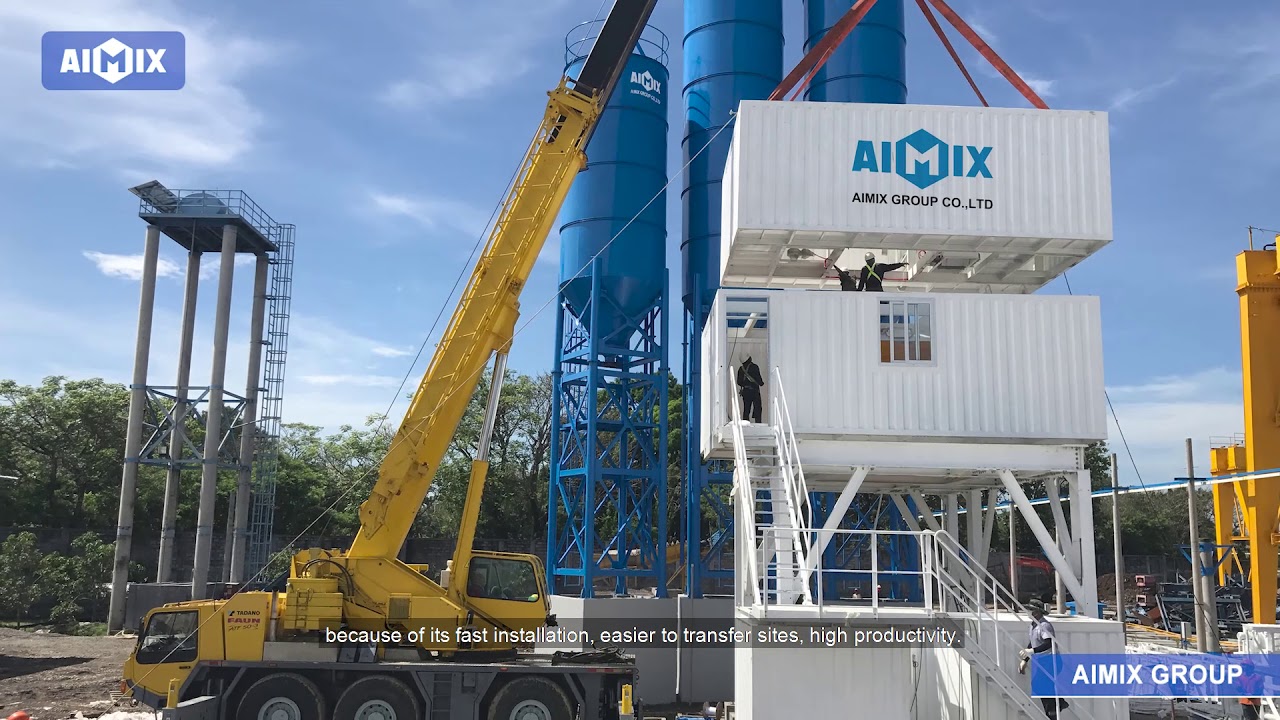 stationary concrete batching plant