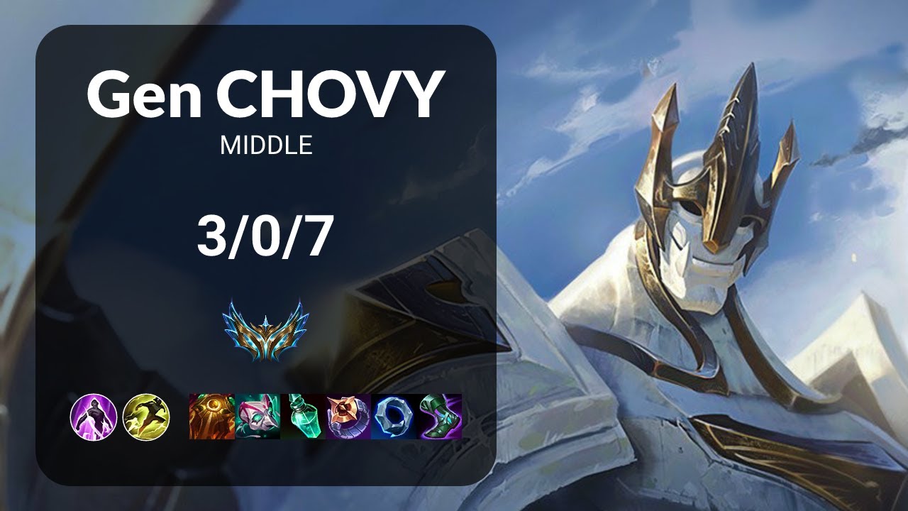 Gen Chovy Galio vs Qiyana MIDDLE - KR CHALLENGER Patch 15.3