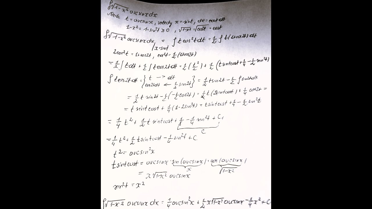 Całka nieoznaczona na egzaminie z analizy matematycznej