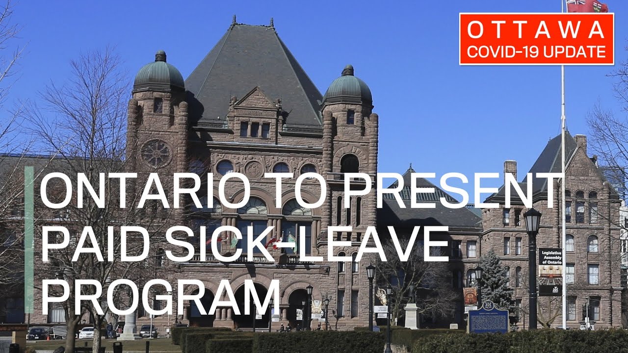 Ottawa COVID-19 Update: Ontario to present paid sick-leave program