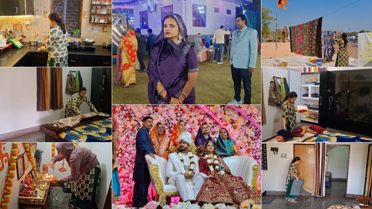 🌄 तबियत खराब में भी सुबह 5 बजे उठकर लग गई काम में 🏘 धीरे-धीरे करके घर के सभी काम हो गए टाइम पर 🤷