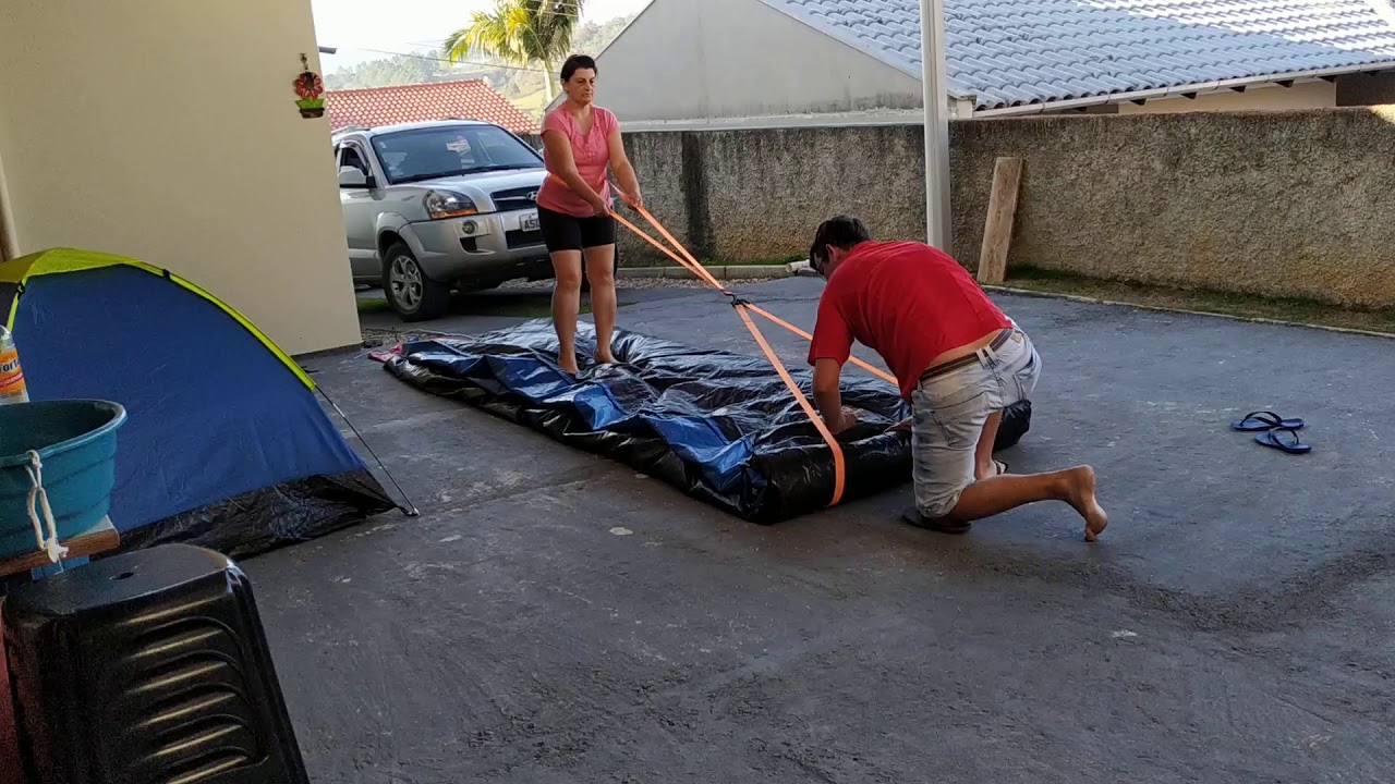 Como enrolar tobogã inflável Madagascar