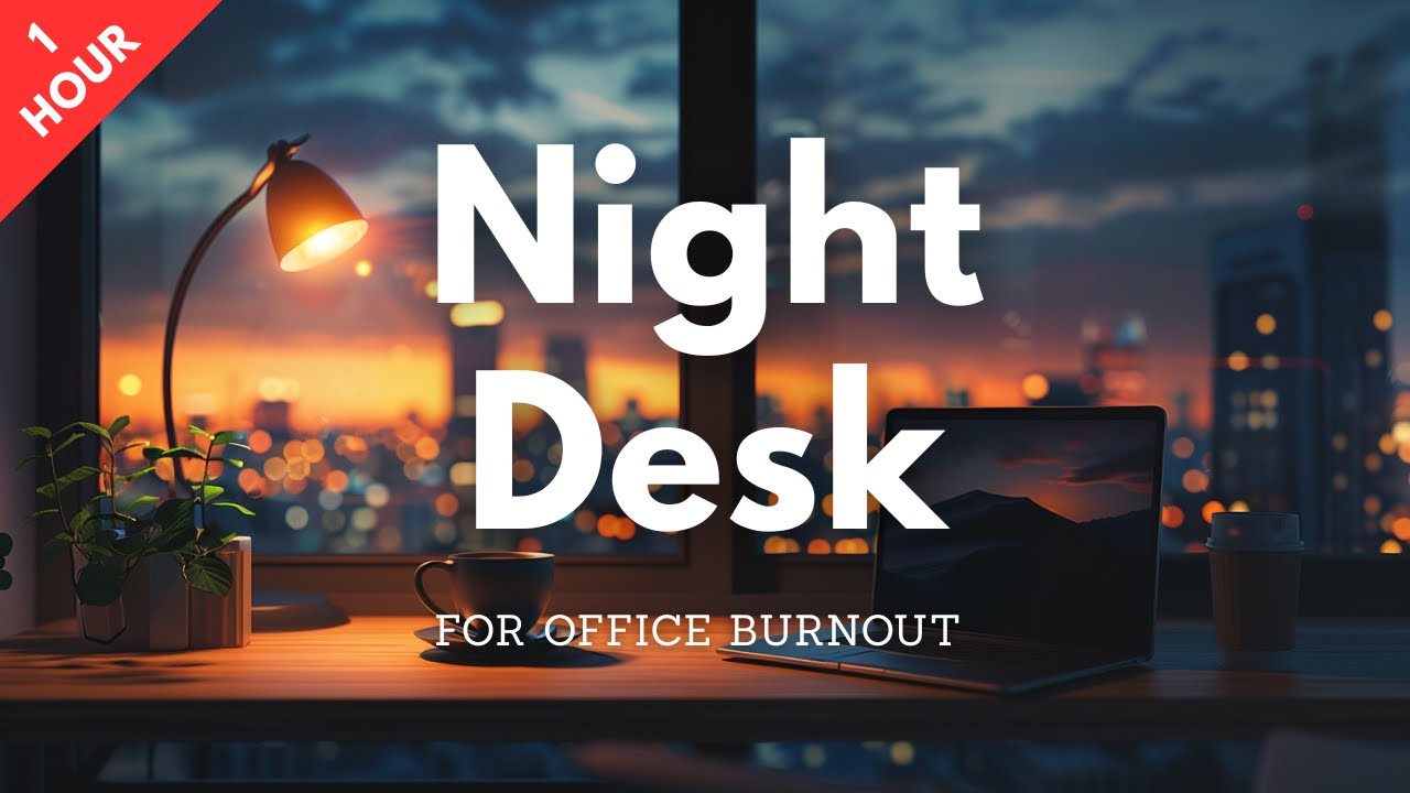 Quiet Night Desk Music | Instrumental Ambient for Office Burnout