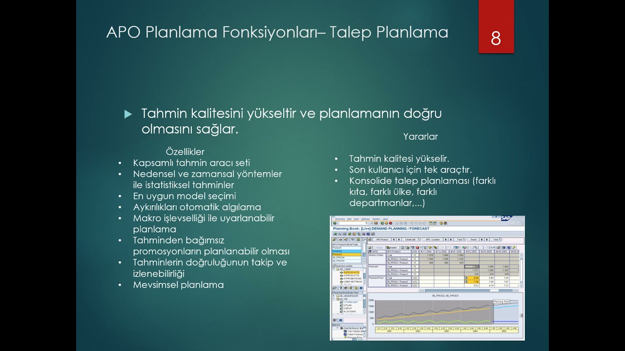 SAP APO Talep Planlama (Demand Planning) Modülü