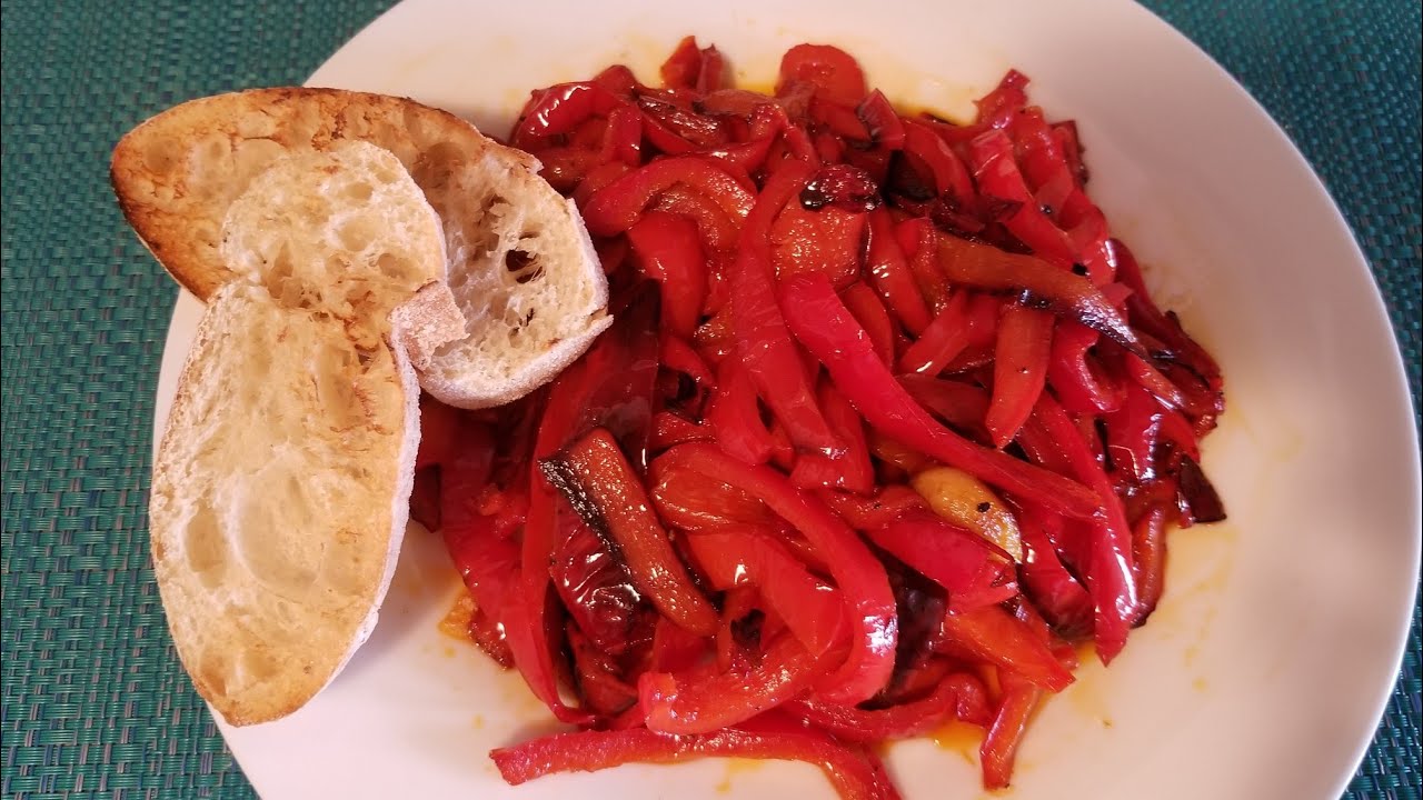 Receta de pimientos rojo dulce frito!! / recetas super faciles 101