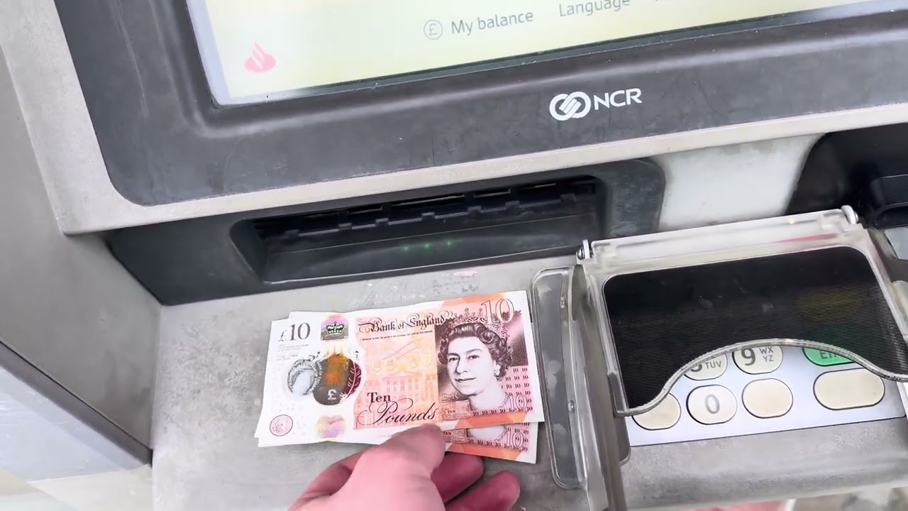 Depositing £20 at Santander ATM 