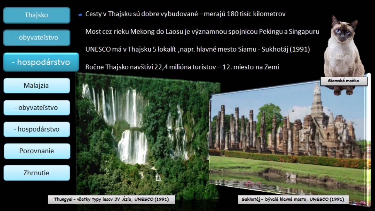 Geografia - Juhovýchodná Ázia - Thajsko, Malajzia