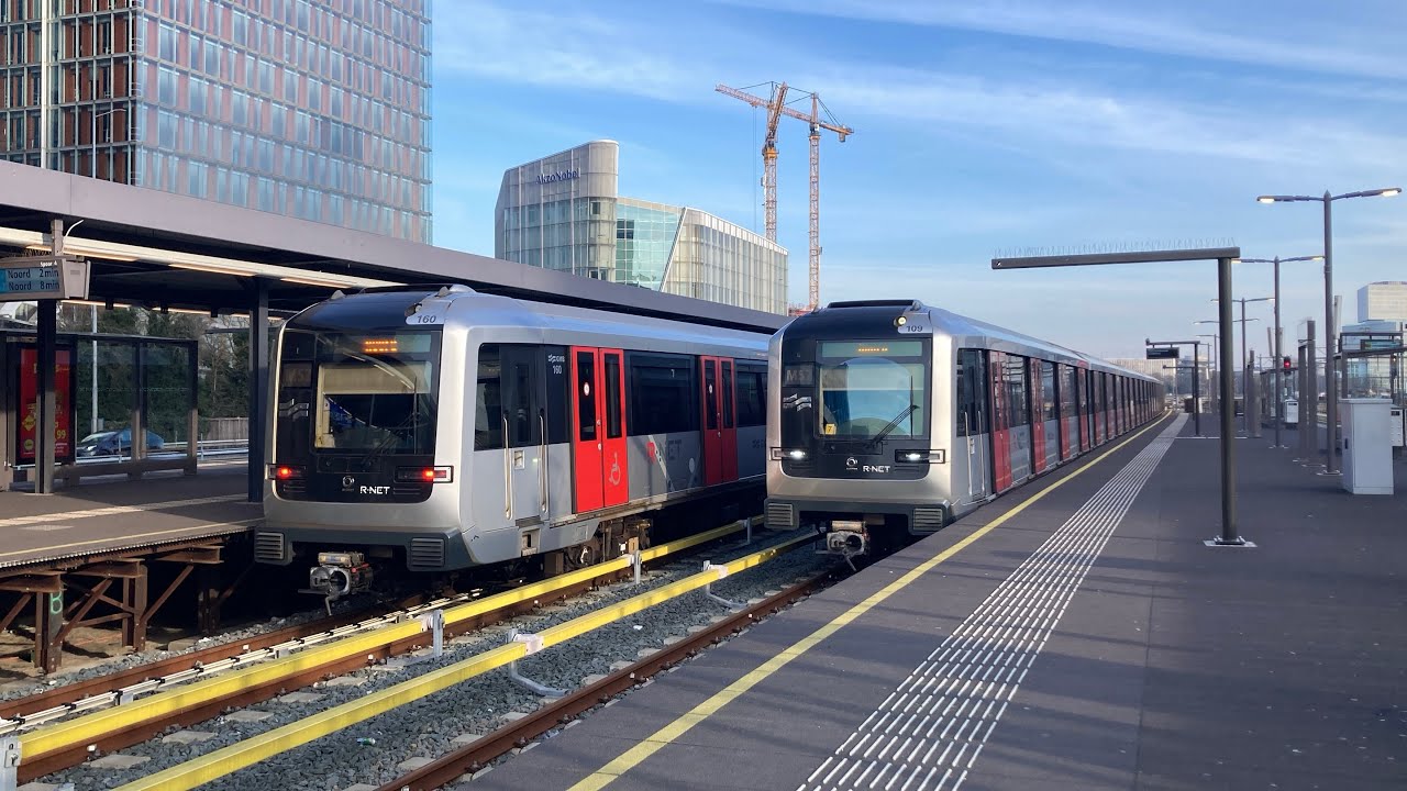 GVB M5 stel 109/110 wordt op lijn 52 bij station zuid verwisseld voor M6 stel 159/160 