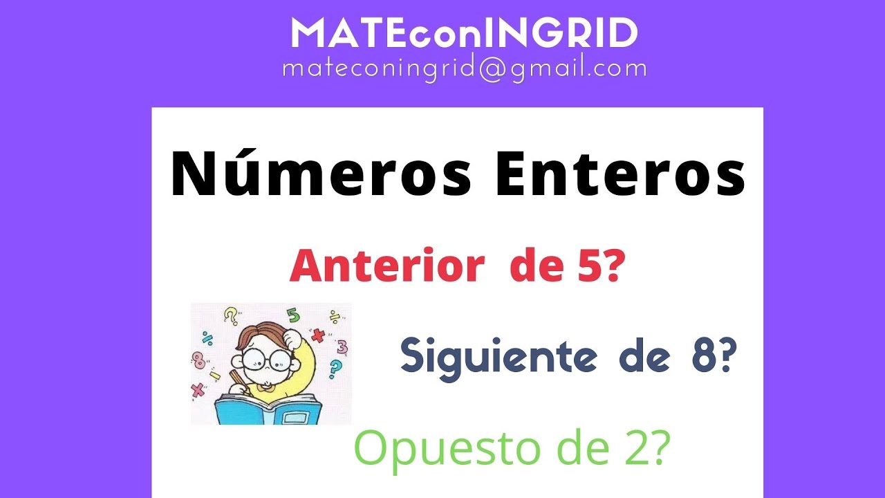 * Números Enteros: anterior, siguiente, opuesto y módulo
