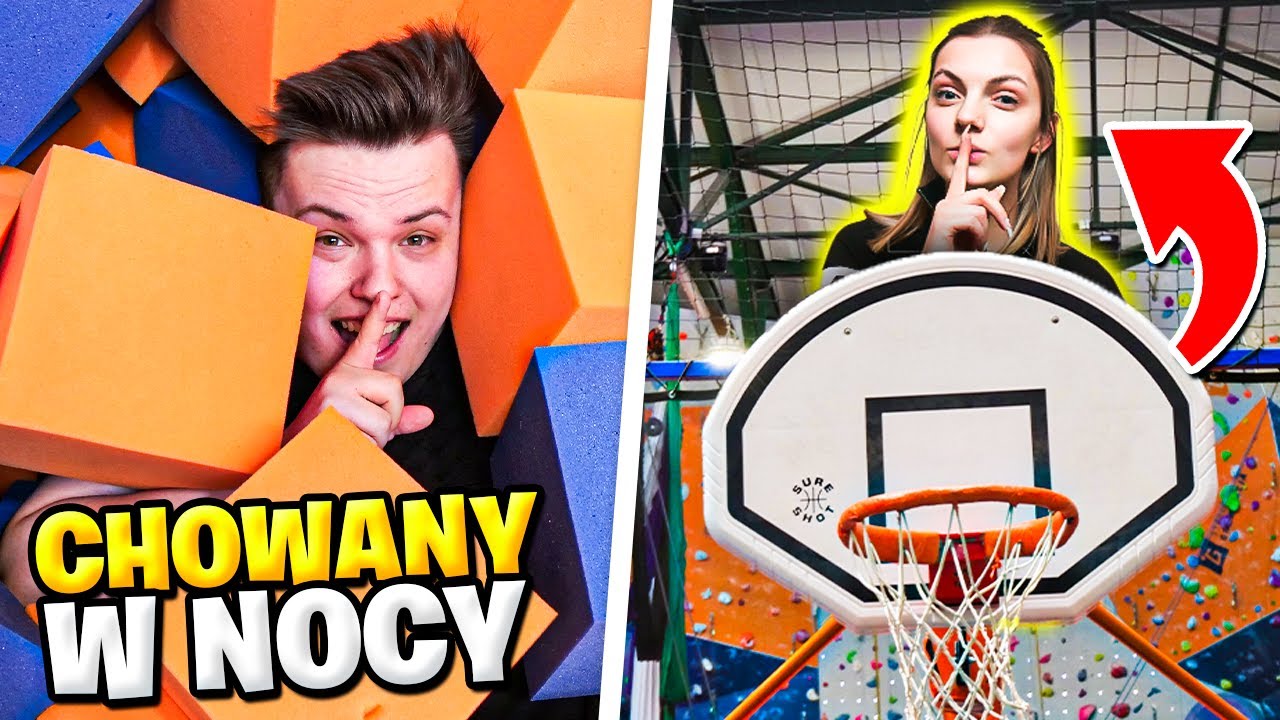 Wielki NOCNY CHOWANY w PARKU TRAMPOLIN! *z ekipą*