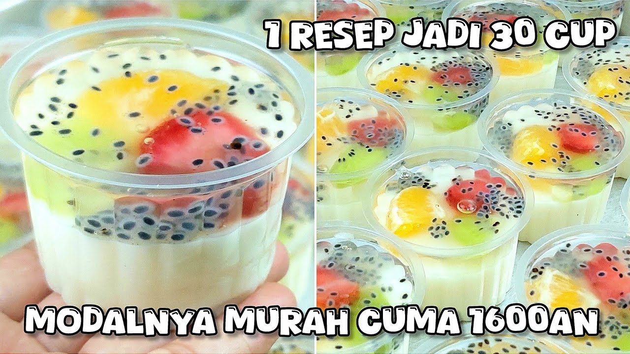 Puding Cup Cantik Mewah Dan Segar Buat Ide Jualan Isian Snack Box Atau Ide Kue Untuk Acara