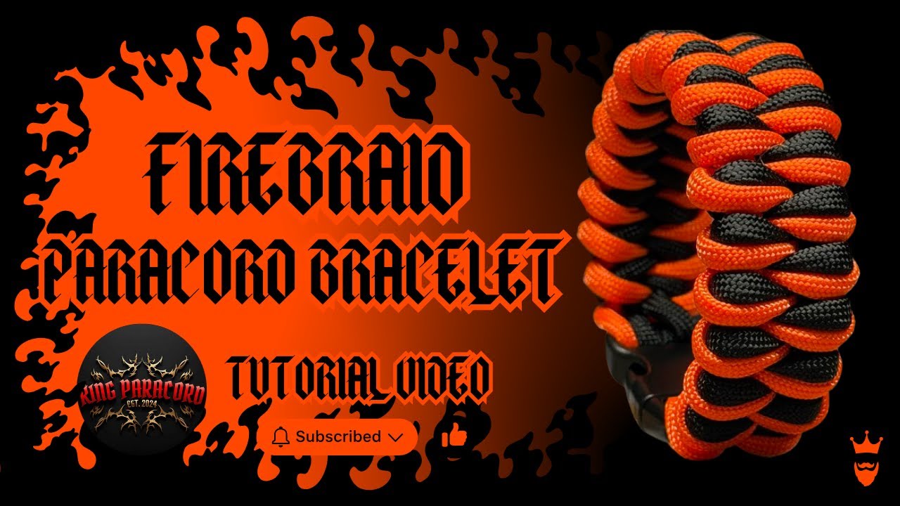 FIREBRAID Paracord Bracelet | Full Tutorial & Knot Breakdown #paracordbracelet #handmade #bracelet