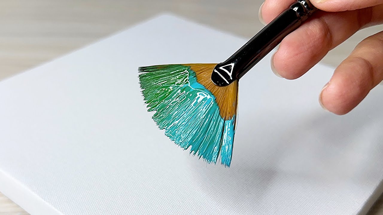 🌊🌾ANYONE Can Paint This! Simple & Relaxing Flowery Path painting /painting for Beginners