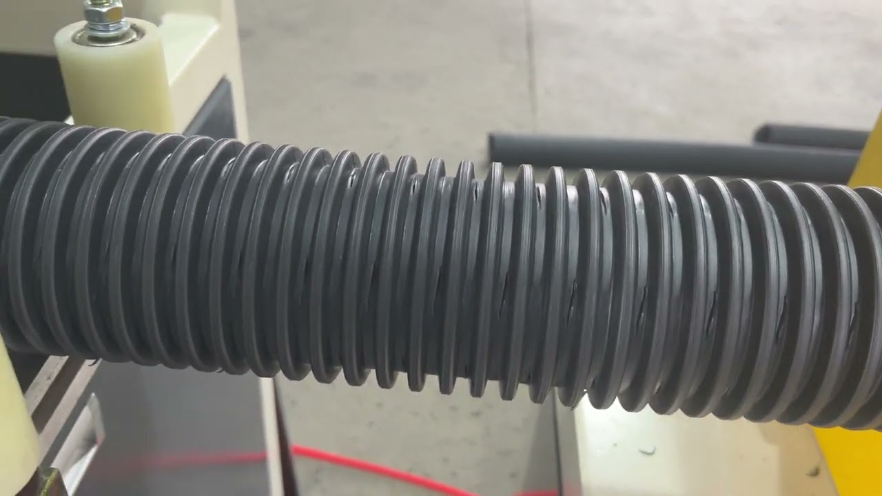 110mm PE corrugated and perforated pipe production line