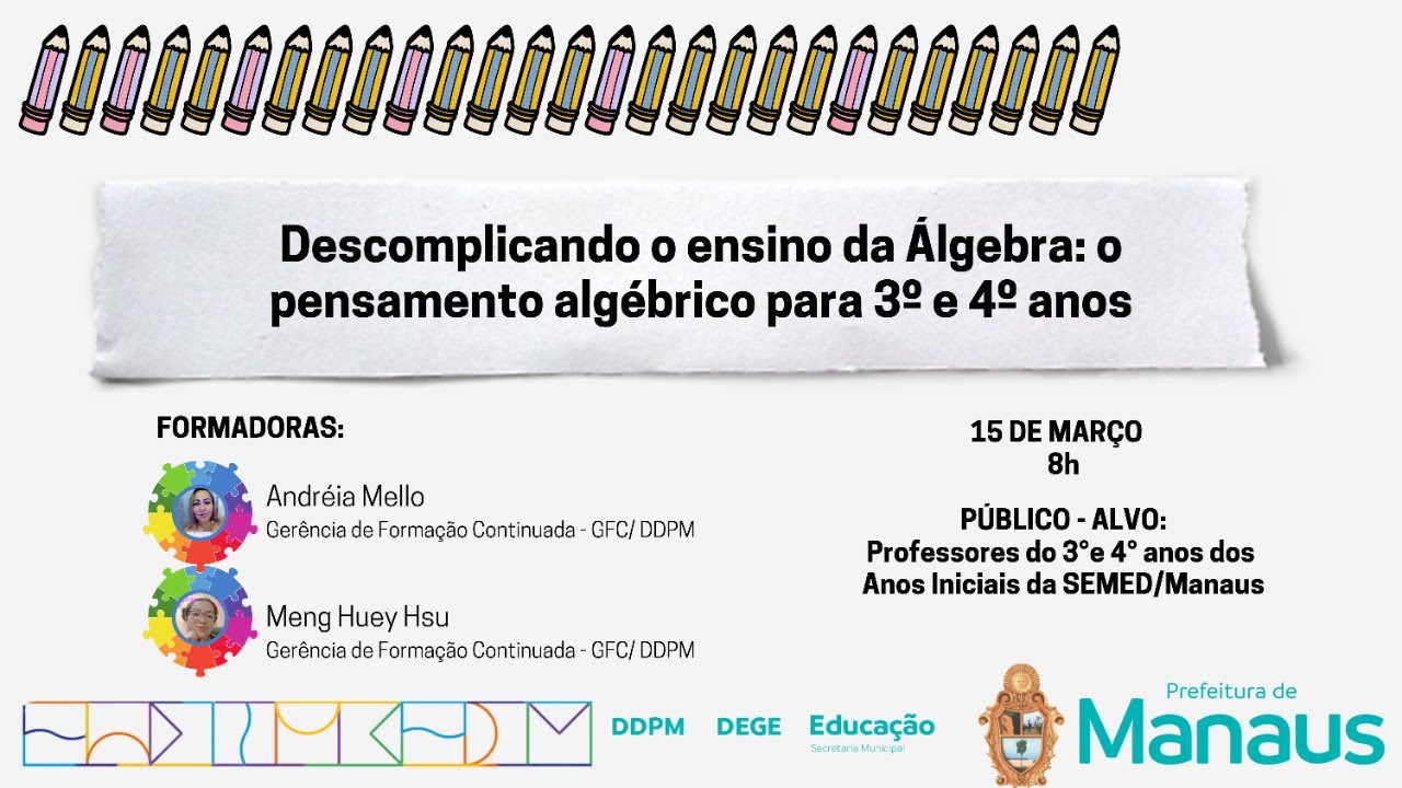 Encontro Formativo para professores do 3°e 4° anos dos Anos Iniciais/SEMED - MATUTINO