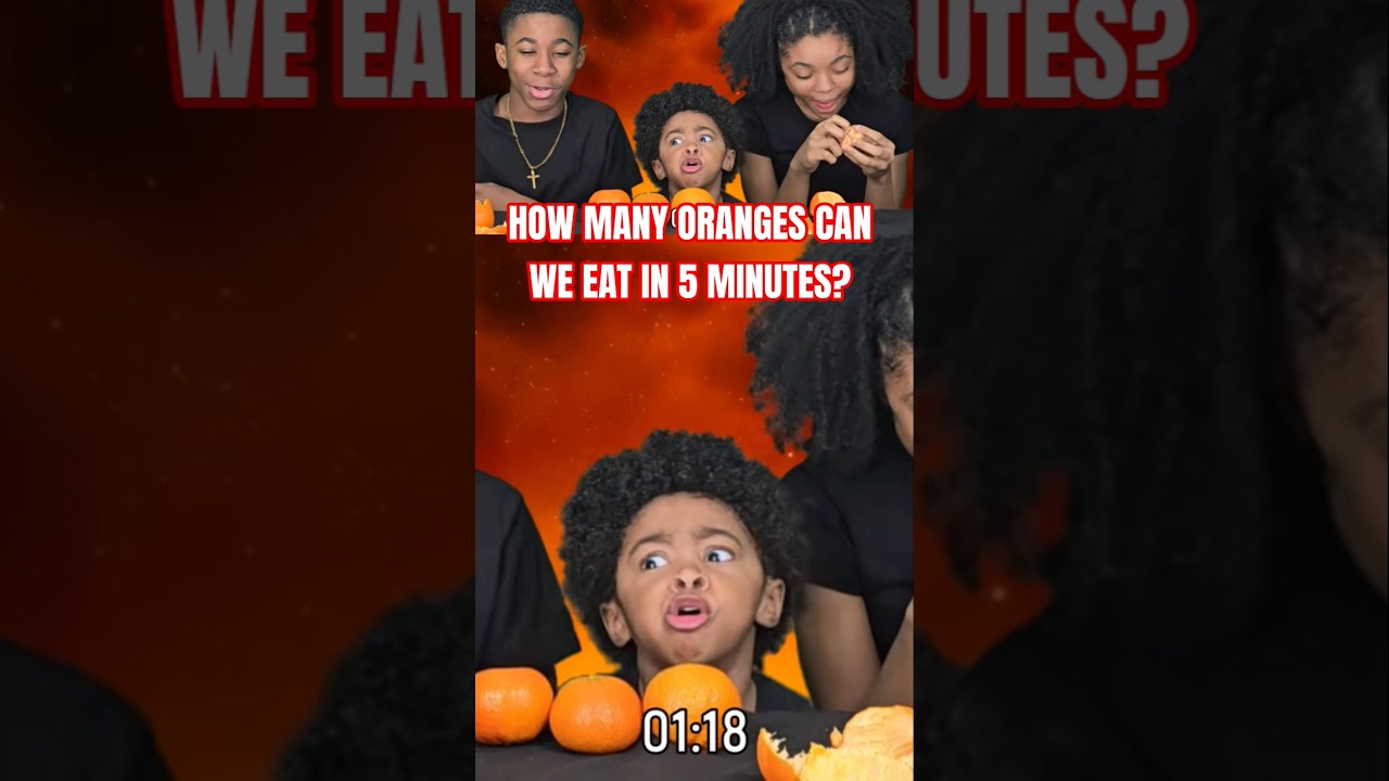 Halo orange speed eating challenge gone wrong 🤢 #shorts #challenge #family