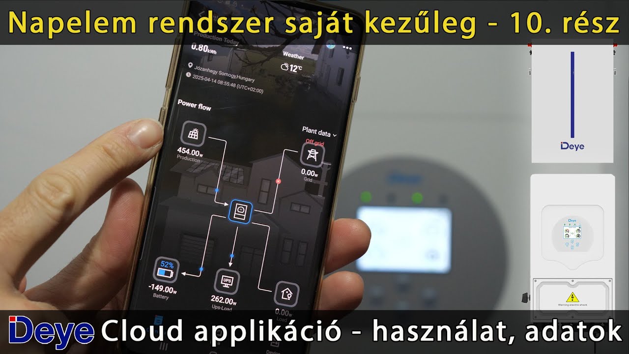 Napelem rendszer saját kezűleg 10. rész - Deye Cloud alkalmazás applikáció