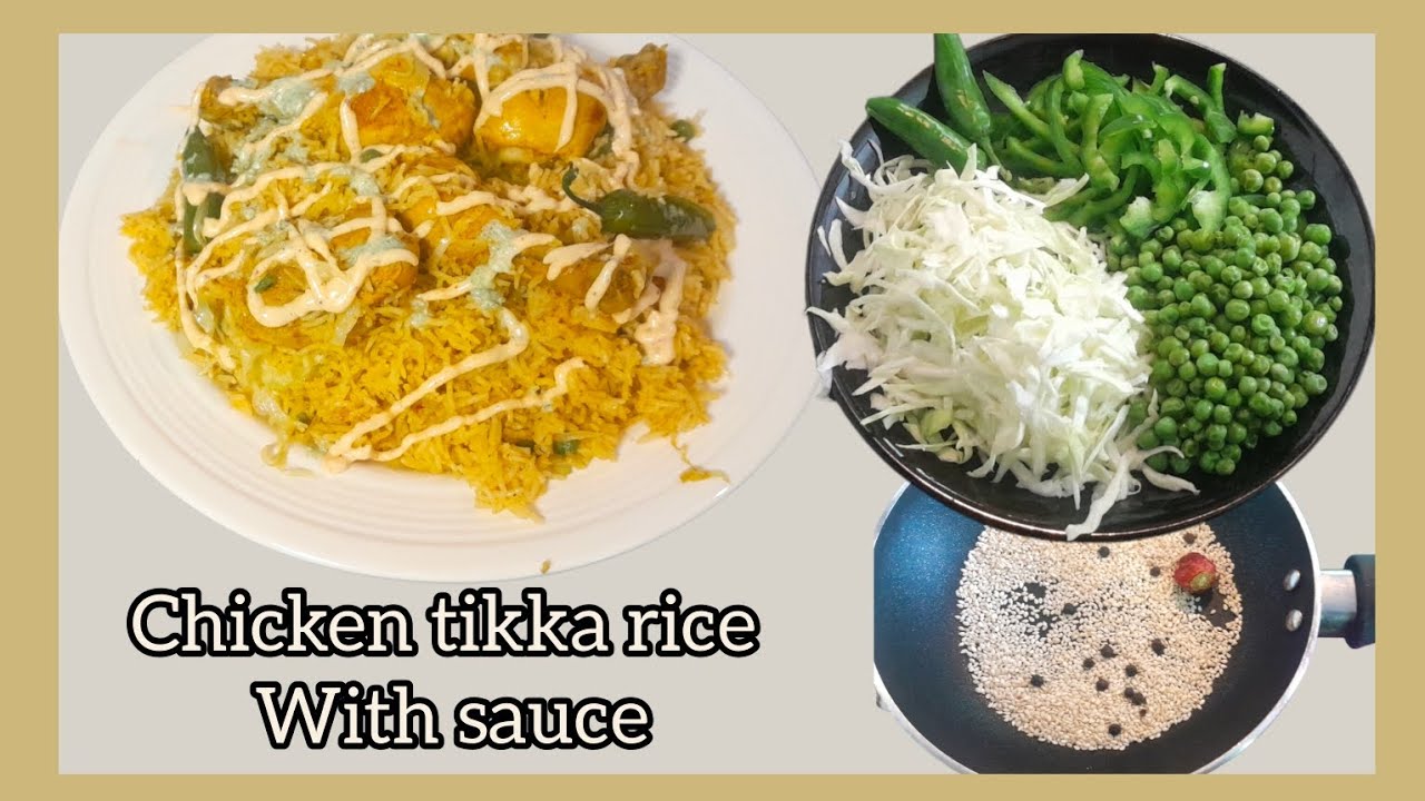 Chicken tikka rice with special creamy peri peri sauce | delicious recipe by Cook with JAM mom 