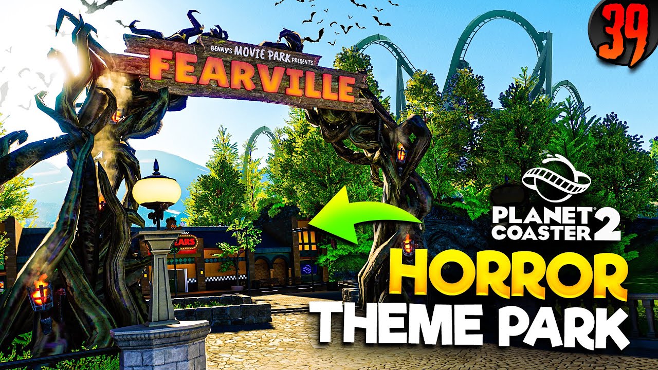 Создаём зону ХЭЛЛОУИНА в Planet Coaster 2! (#39)