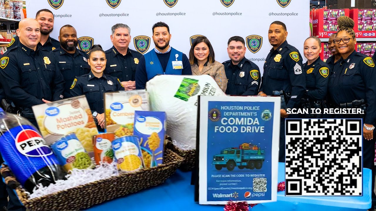 HPD & Walmart Launch 40th Annual Comida Food Drive I Houston Police