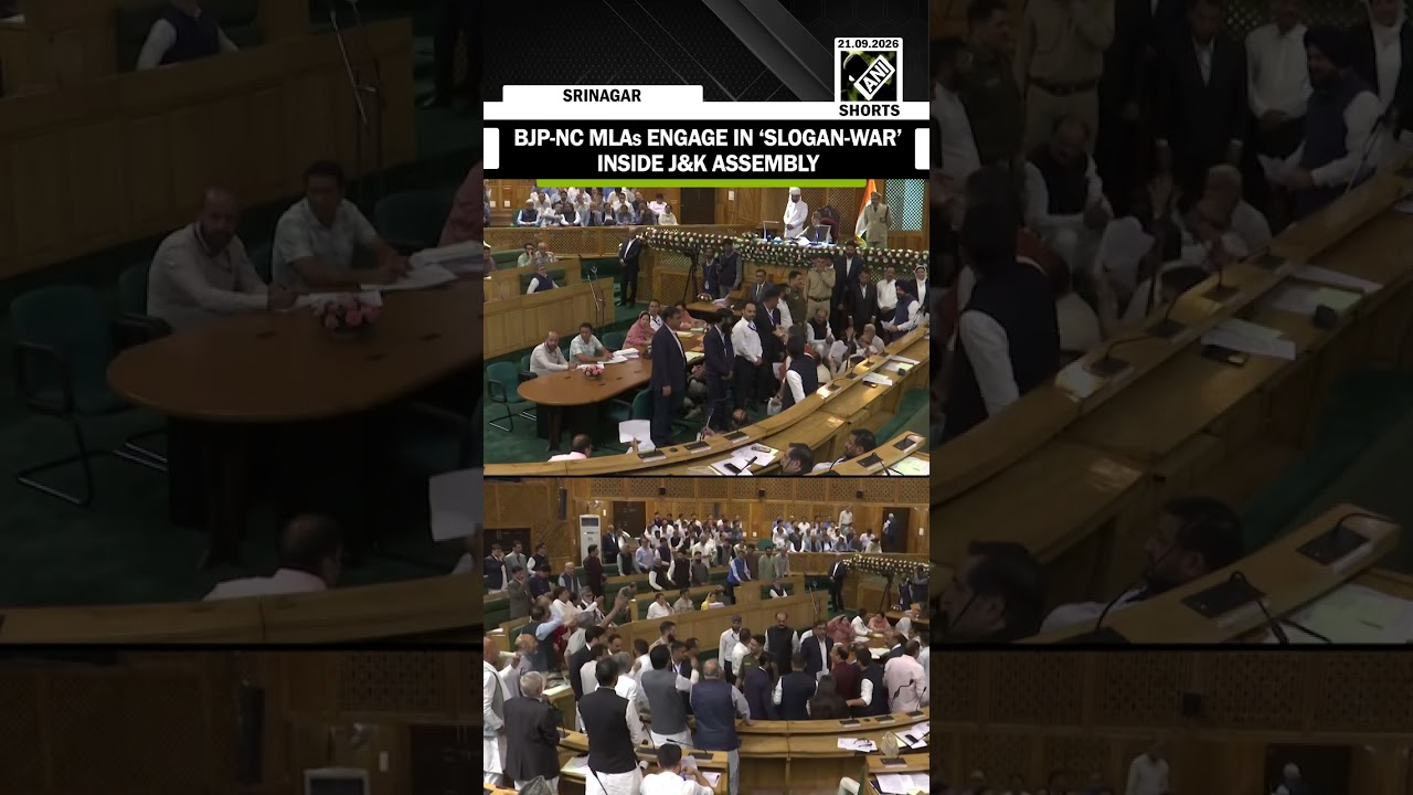 Watch! BJP-NC MLAs engage in &lsquo;Slogan-war&rsquo; inside Jammu and Kashmir assembly