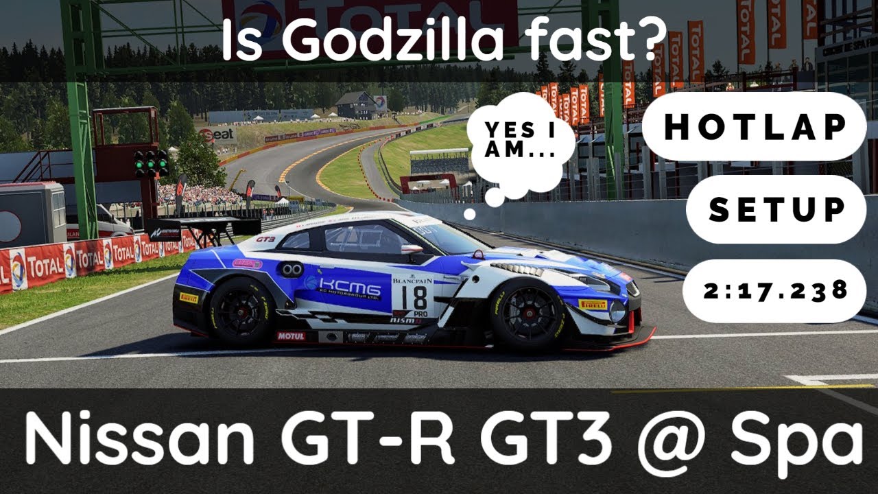 ACC: Nissan GT-R GT3 (2018) @ Spa [Setup walkthrough + Hotlap]