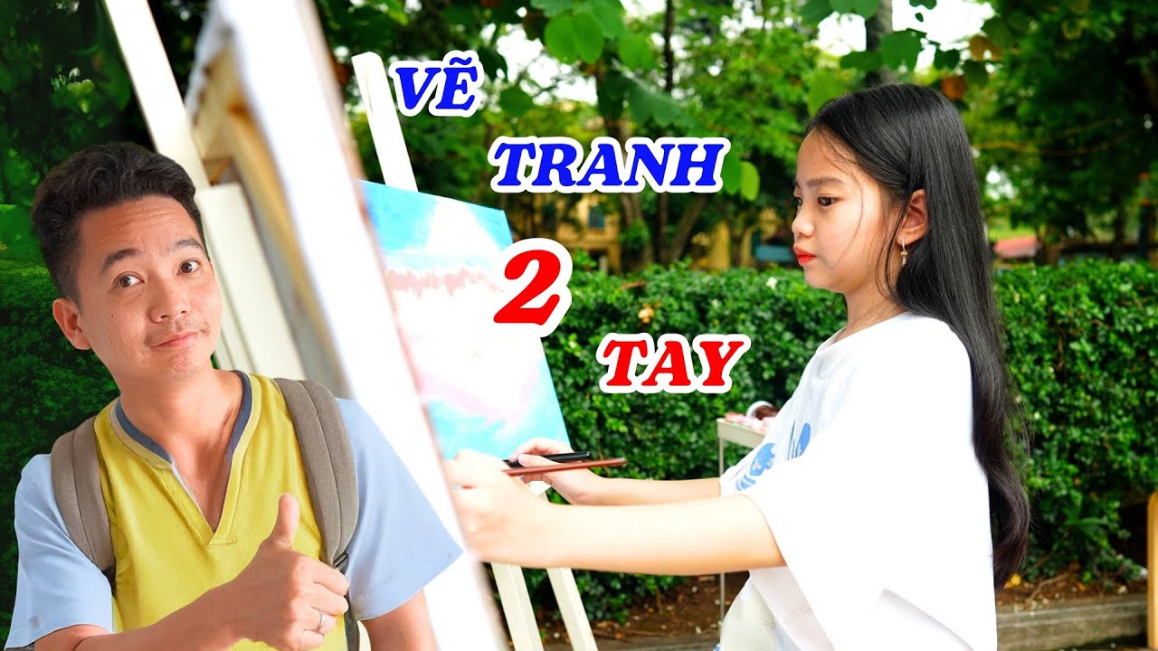 Gặp bé gái 11 tuổi vẽ tranh cùng lúc bằng 2 tay - ĐỘC LẠ BÌNH DƯƠNG