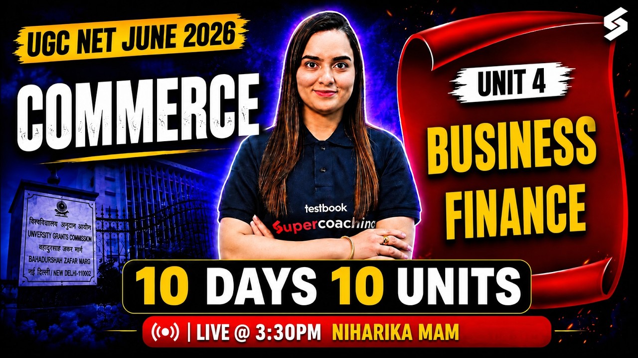 UGC NET Commerce Classes | UGC NET Commerce Unit 4 | Business Finance UGC NET Commerce By Niharika