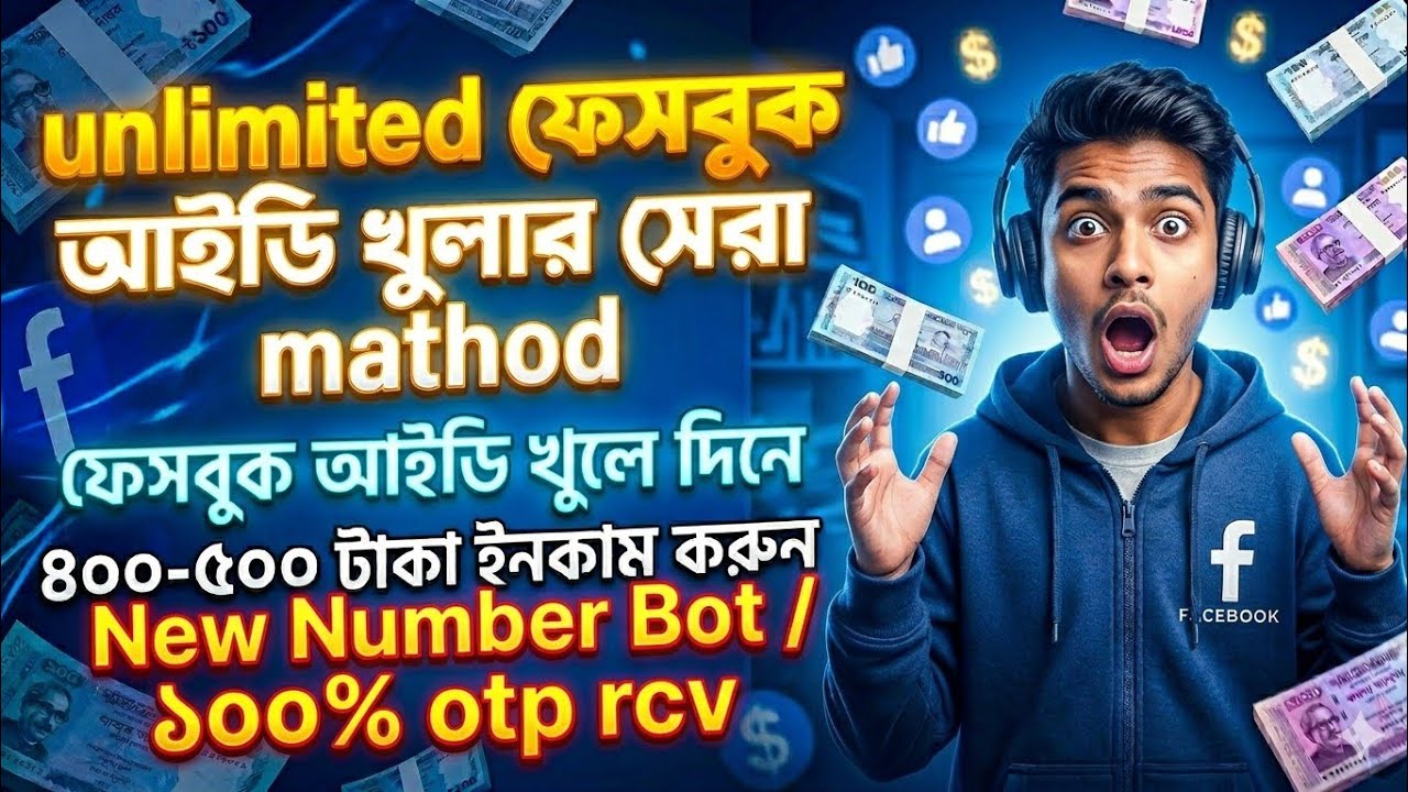 Unlimited Facebook Account Create || New Number Bot || 100% Otp Rcv