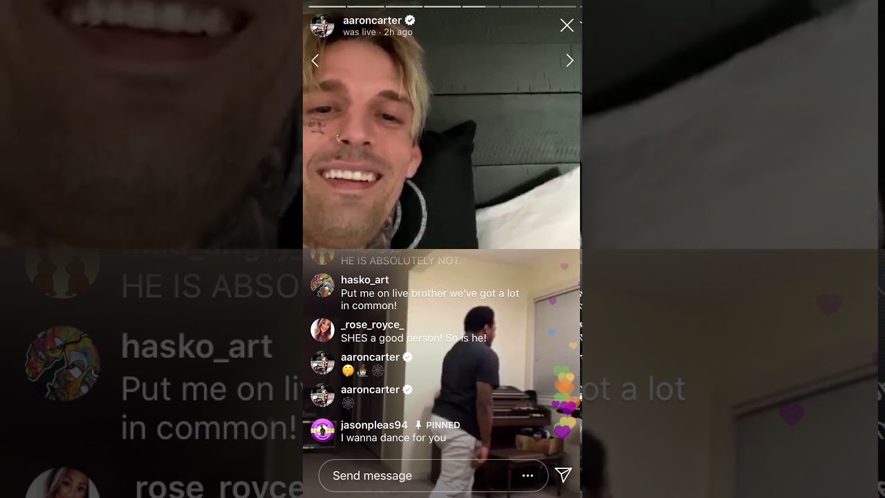 Live on Instagram with @aaroncarter AGAIN!