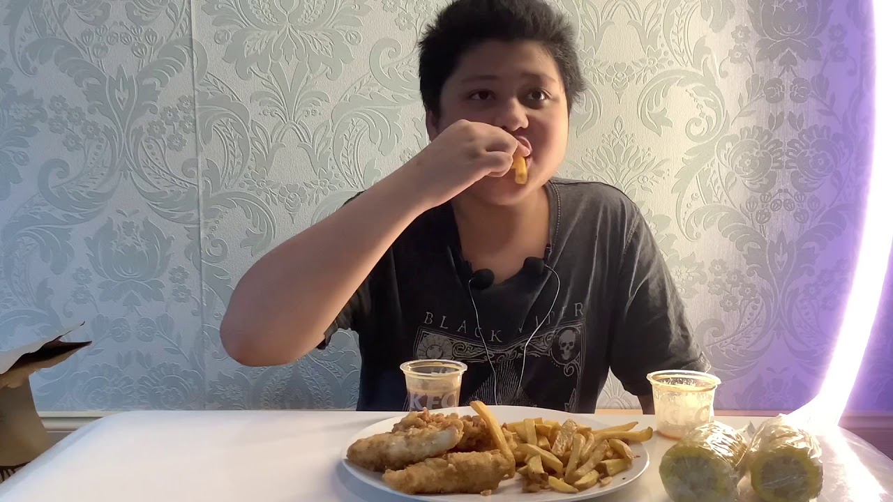 ASMR Chicken strips and chips