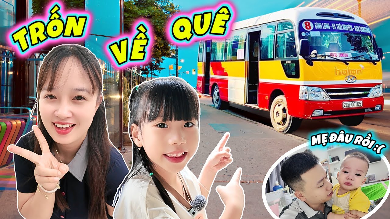 MiMi Và Mẹ Huế Trốn MiLo Và Bố Hoàng Bắt Xe Bus Về Quê Nhà Ông Bà Ngoại - Chuyện Gì Xảy Ra?
