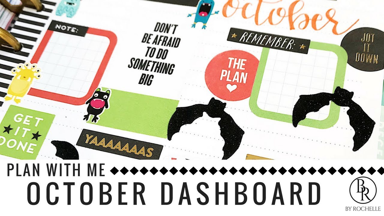 October Monthly Planner Dashboard | Plans by Rochelle