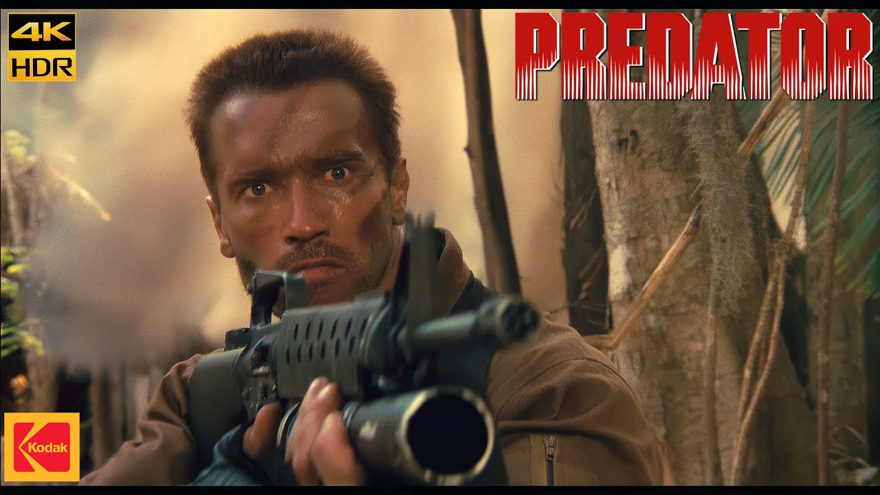 Predator (1987) Showtime Movie Clip 4K HDR10+ Kodak 2383 D55