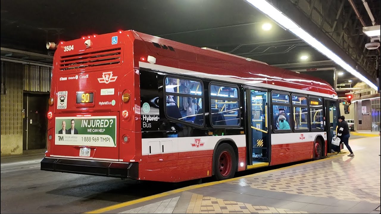 TTC 90 Vaughan Bus Ride #3504 from Eglinton West Stn to St.Clair West Stn (October 14th, 2025)