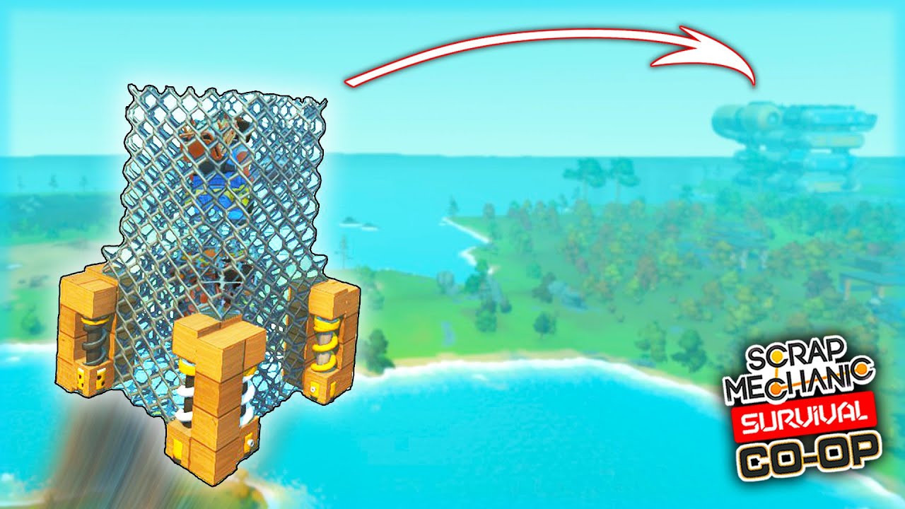 We Built a FLYING ENIGMA Machine With NO THRUSTERS! (Scrap Mechanic Co-op Survival Ep. 50)