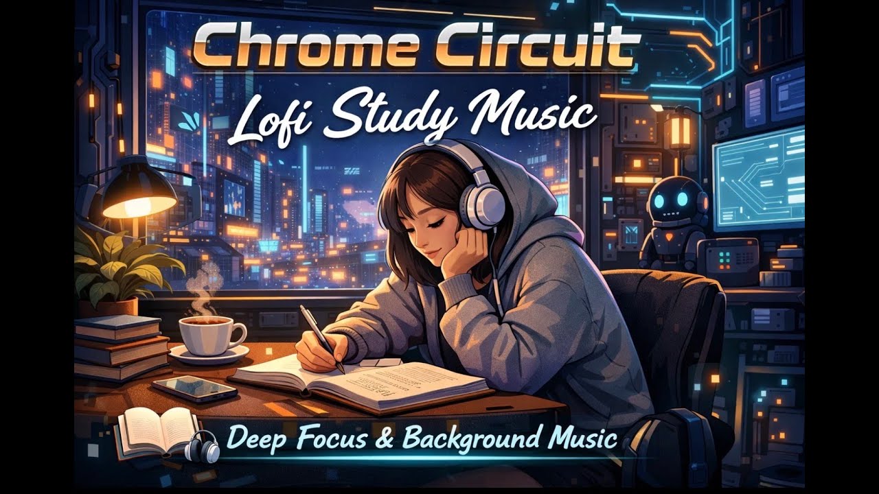 Chrome Circuit – Lofi Study Music 📚 Deep Focus & Background Music for Studying