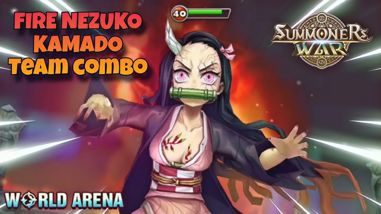 Fire Nezuko Kamado Team Combo in World Arena - Summoners War