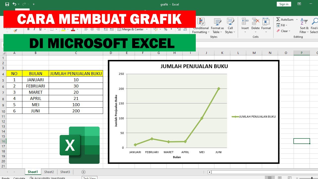 Tutorial Membuat Grafik di Microsoft Excel II Mudah.