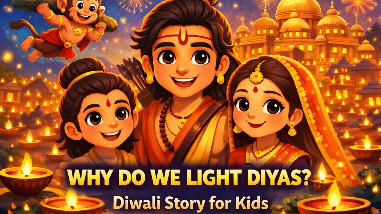 Diwali Story for Kids | Why We Celebrate Diwali | Ramayan Story in Hindi