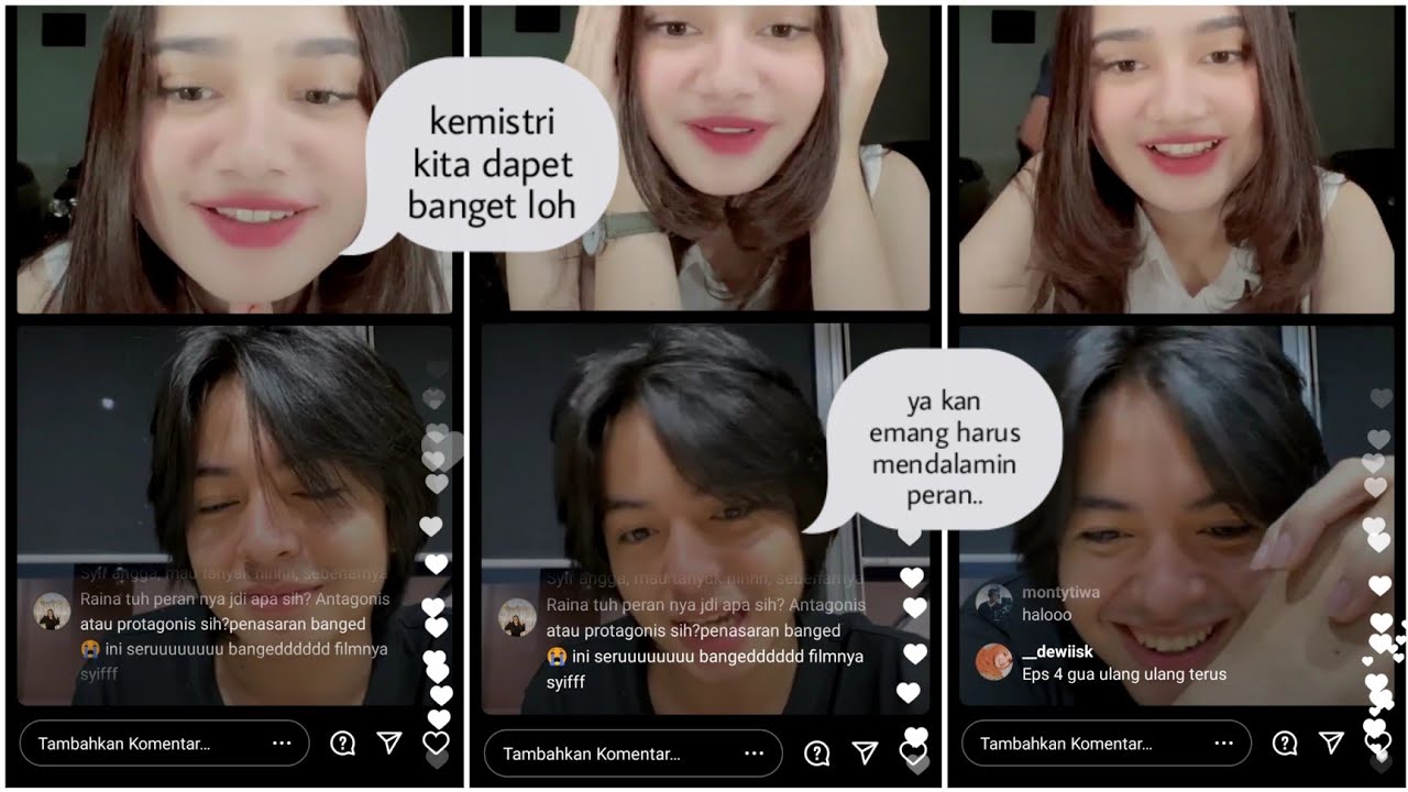 live ig syifa hadju dan angga yunanda | kisah untuk geri di film itu kemistri kita dapet duh...