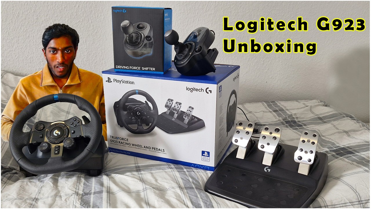 Logitech G923 Steering wheel Unboxing📦 & first experience 🥰 | #retrexgamer  #simwheel