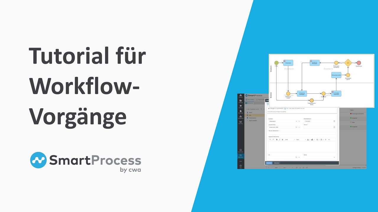 Tutorial für Workflow-Vorgänge in SmartProcess