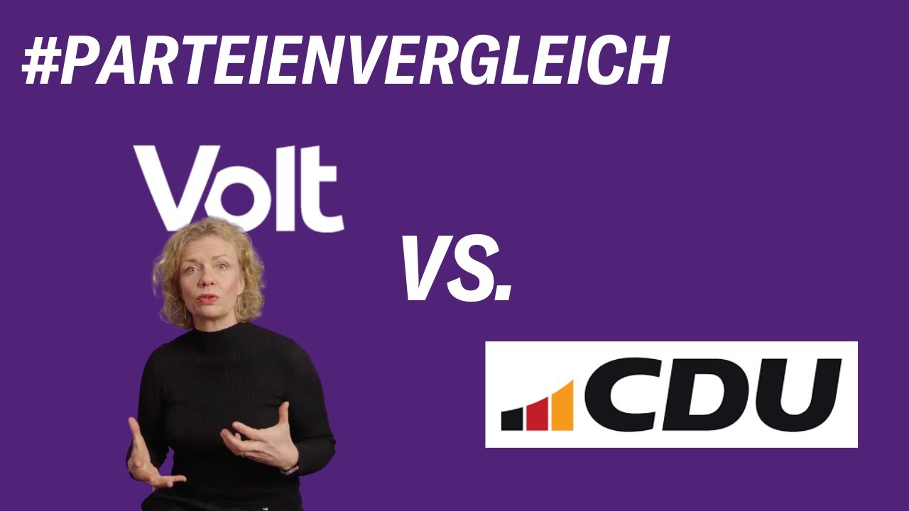 Volt 💜 vs. CDU: Fortschritt gegen Stillstand!