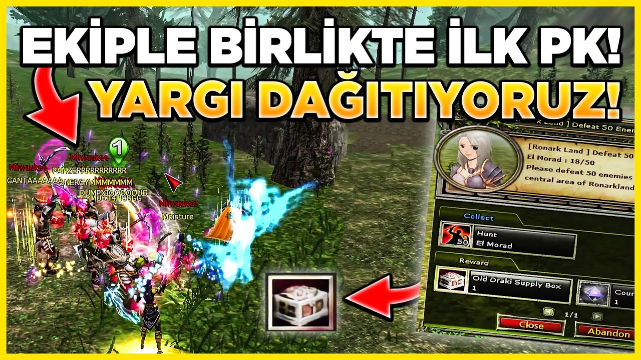 YARGI DAĞITIYORUZ 🔥! EKİPLE İLK PK MACERASI 💪| Knight Online Zero #5