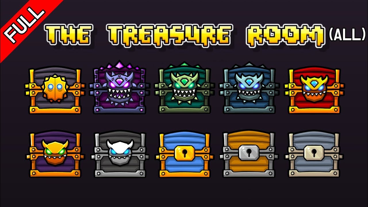 ALL CHEST | Geometry Dash 2.1~2.207 (Full Version / All Rewards,Items 727)