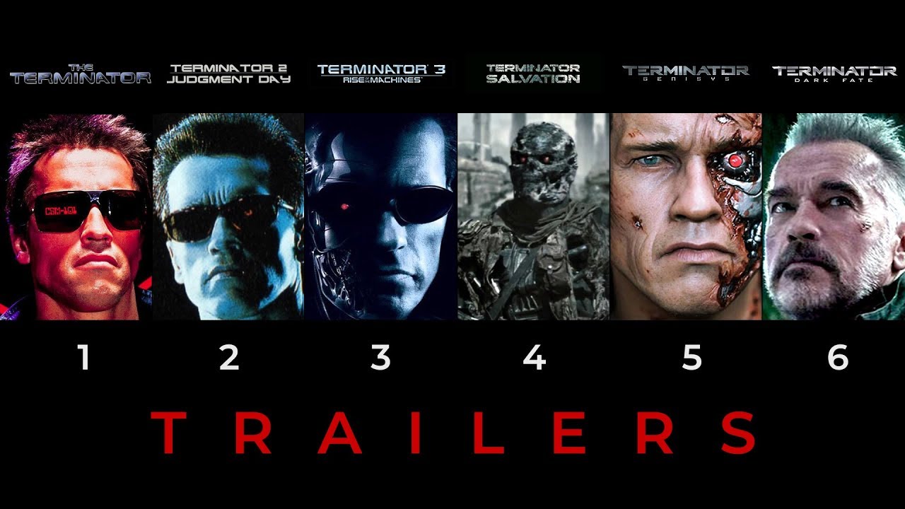 TERMINATOR ALL TRAILERS 1, 2, 3, 4, 5, 6