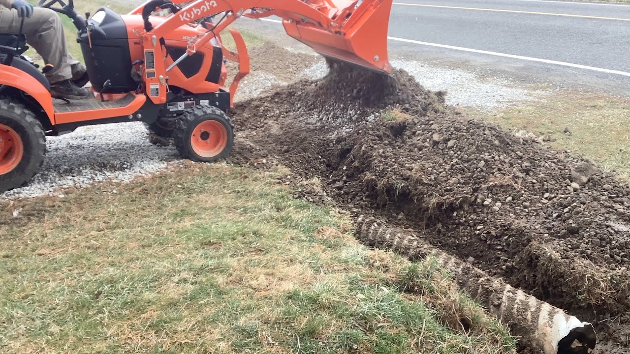 30' Galvanized Culvert Removal with BX23s Subcompact Tractor