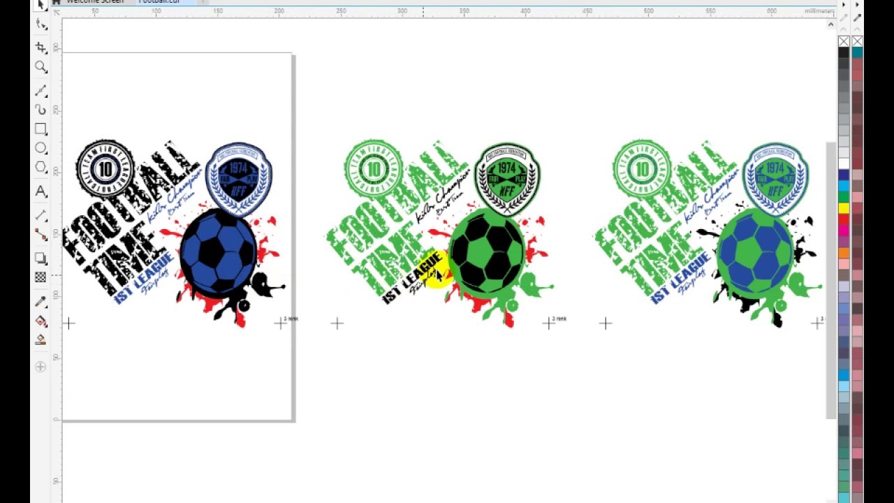 Corel Draw Desen renk ayrımı