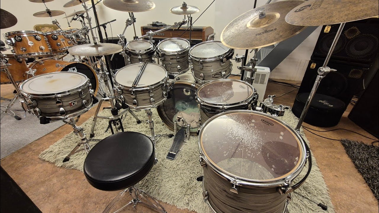 Premier One Series drums 'The Hackney' - Soundcheck (groove and drum fills)